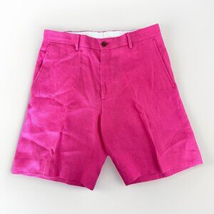 ANDERSON & SHEPPARD Savile Row Chino Shorts - Fuchsia - Size 32 Old Money Preppy